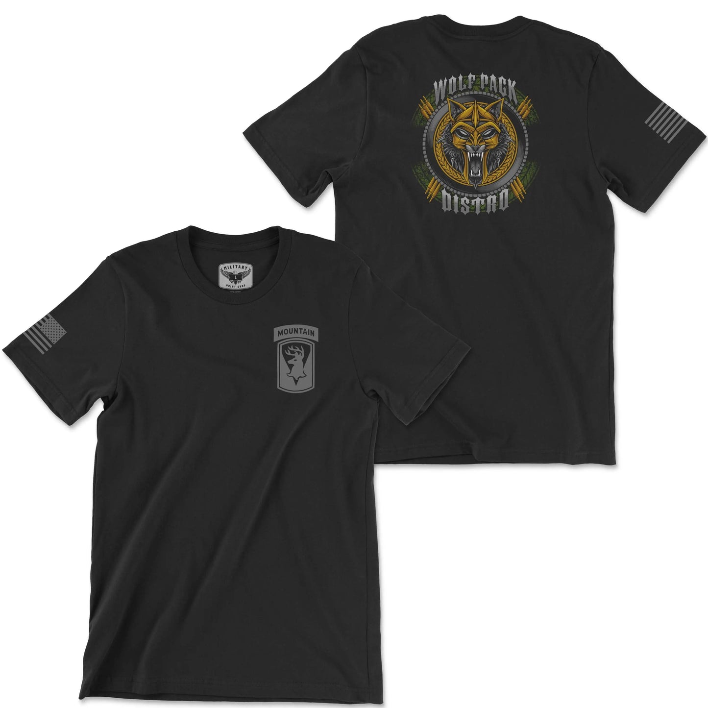 186th F Co BSB Distro Black Tee