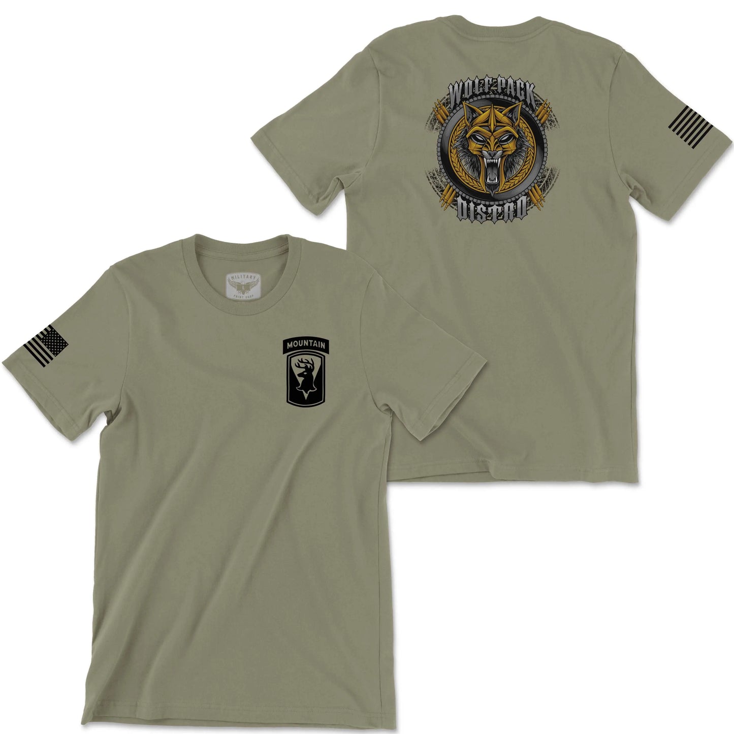 186th F Co BSB Distro Coyote Brown Tee