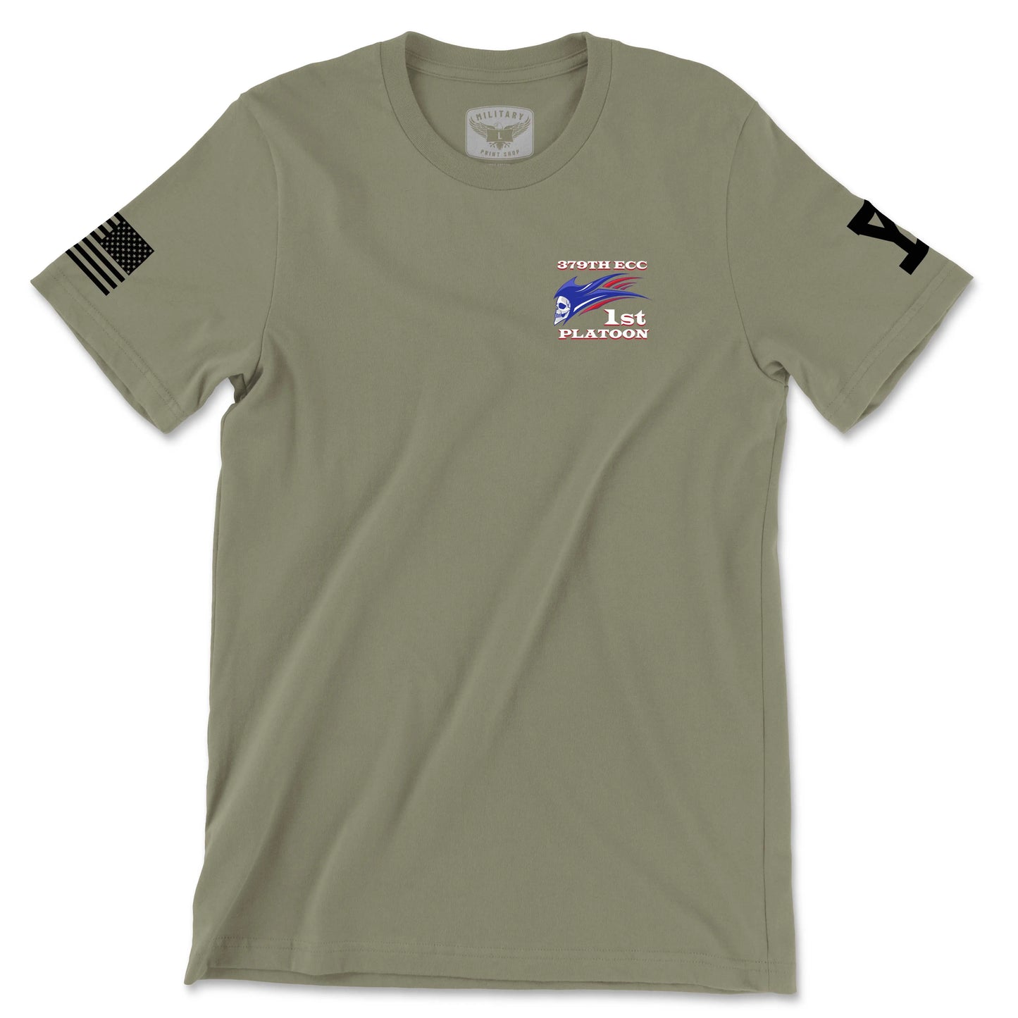 379TH ECC 1st Platoon Coyote Brown Tee