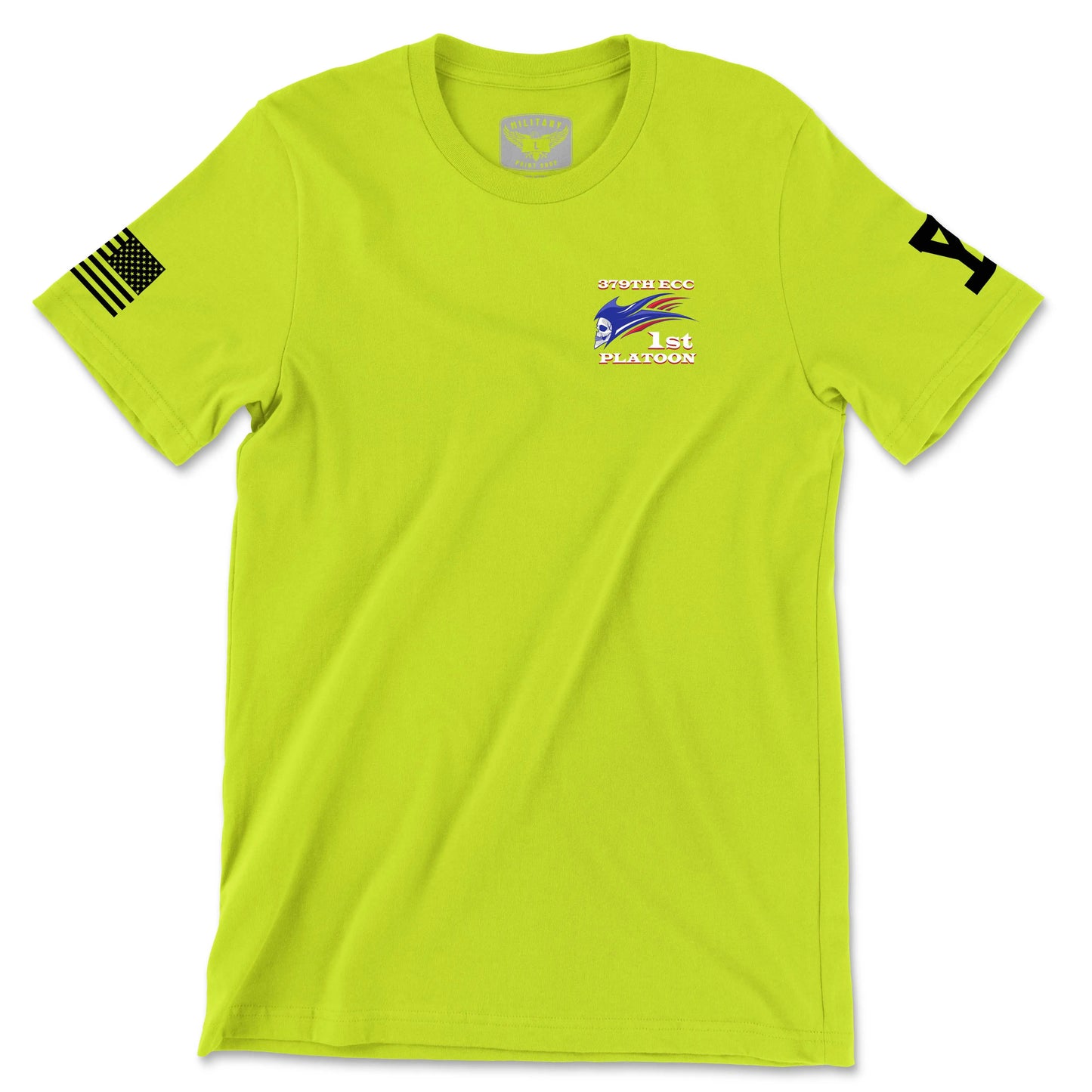 379TH ECC 1st Platoon Safety Green Tee