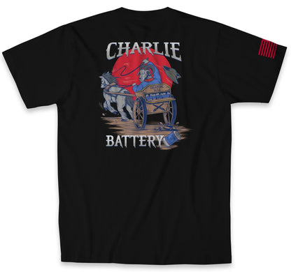 1-101st FA Charlie Battery Black Tee