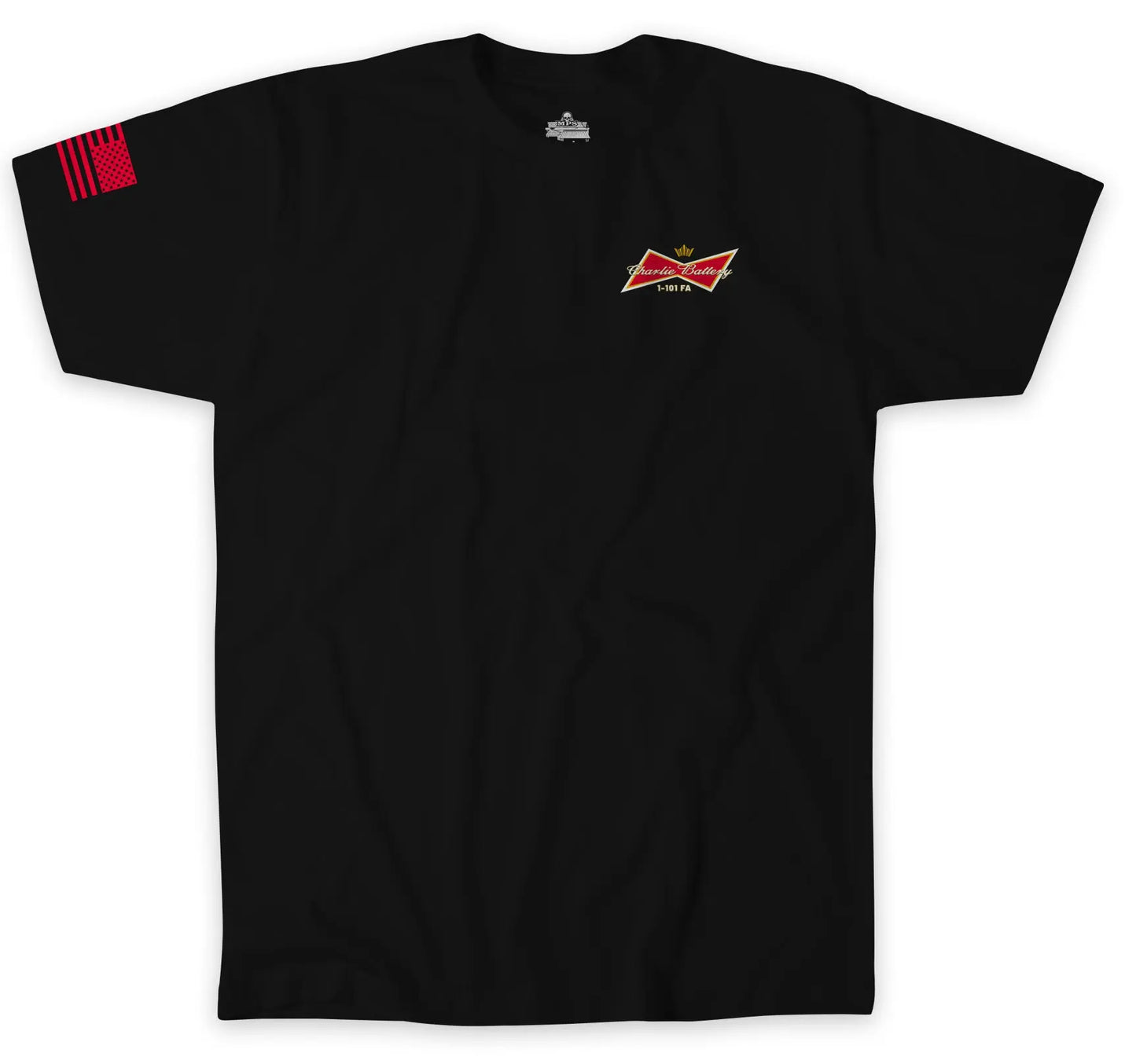 1-101st FA Charlie Battery Black Tee