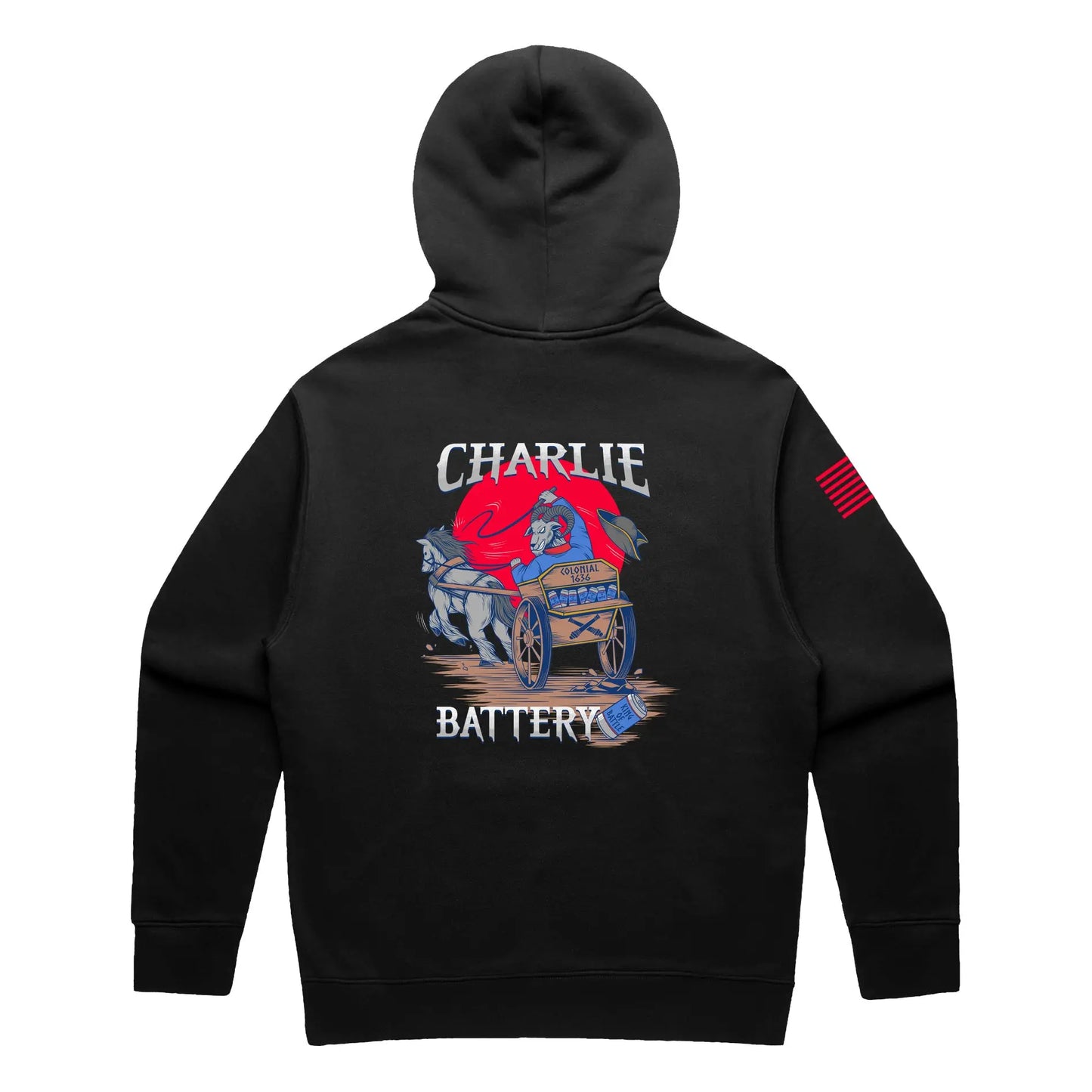 1-101st FA Charlie Battery Black Hoodie