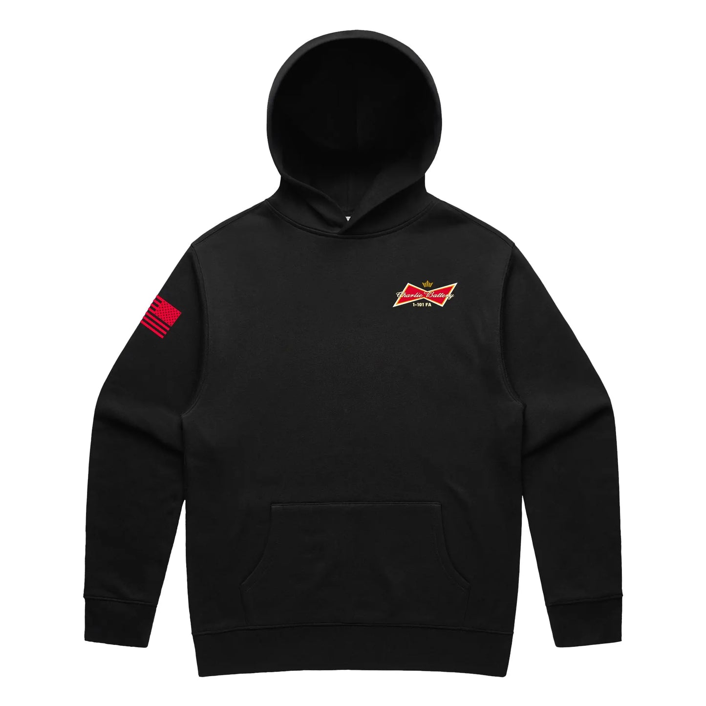 1-101st FA Charlie Battery Black Hoodie