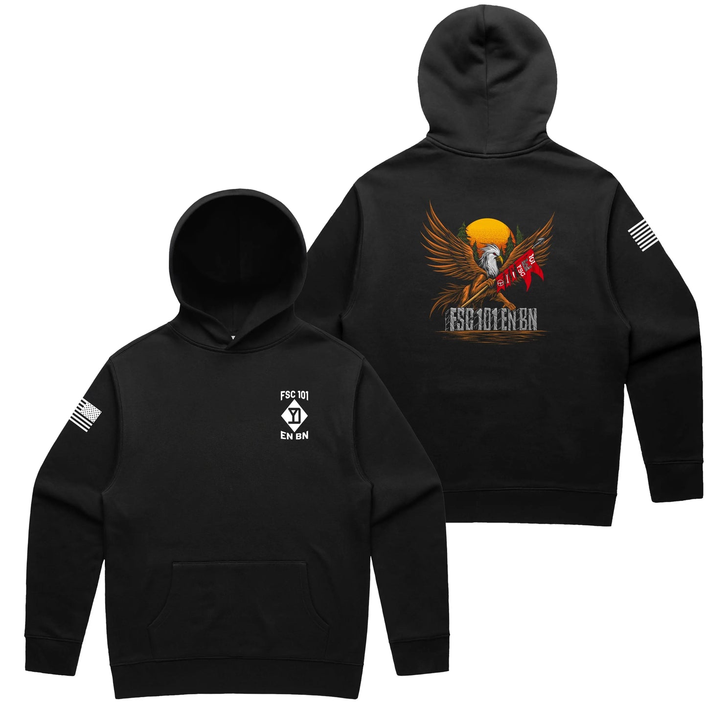 FSC 101 EN BN Black Hoodie