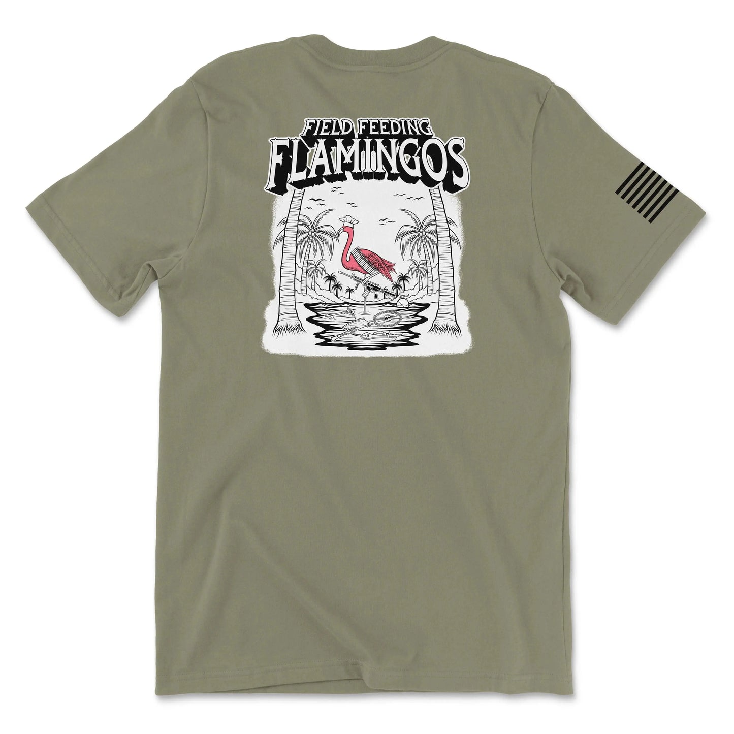 Field Feeding Flamingos Coyote Brown Tee