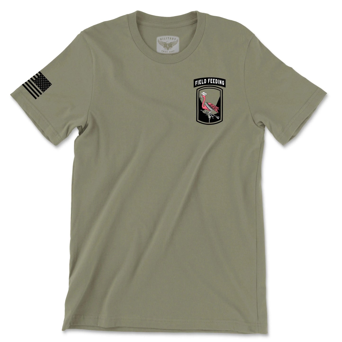 Field Feeding Flamingos Coyote Brown Tee