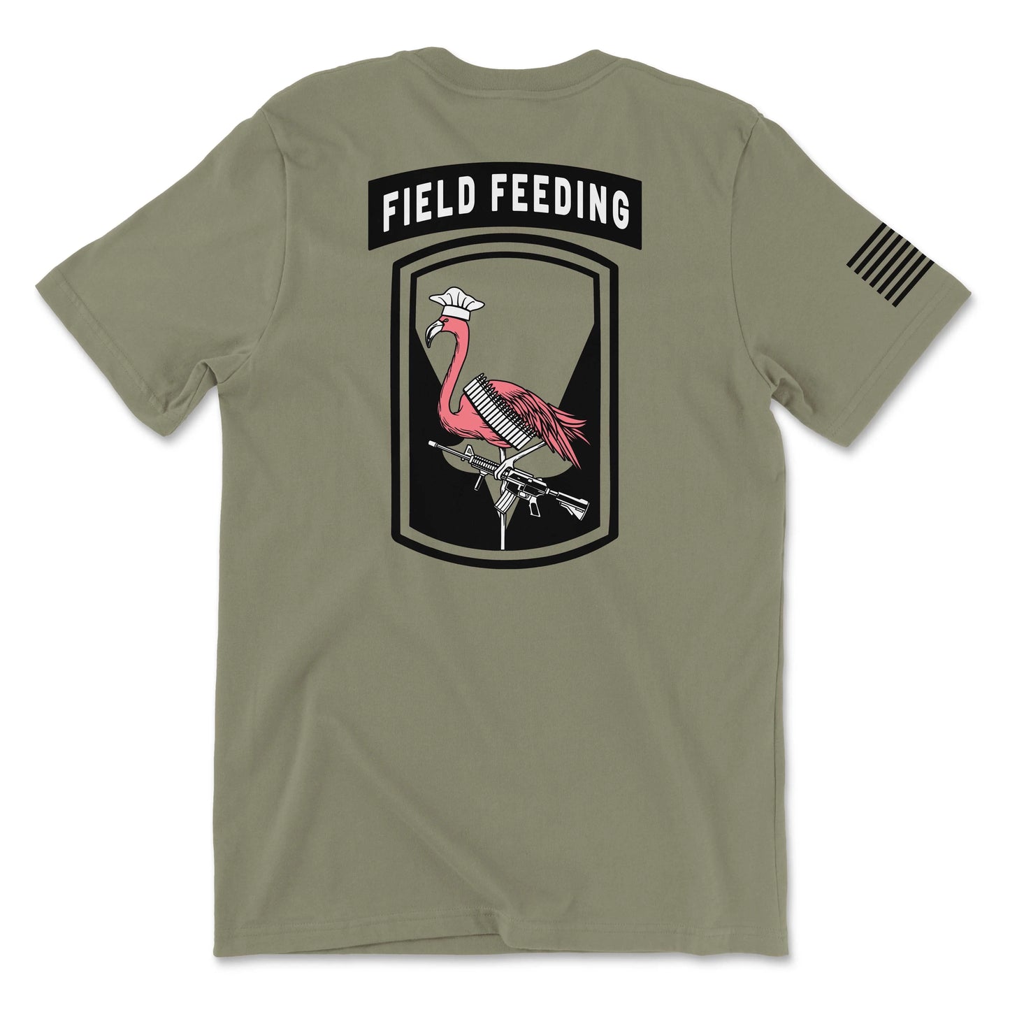 Field Feeding Flamingos Coyote Brown Tee