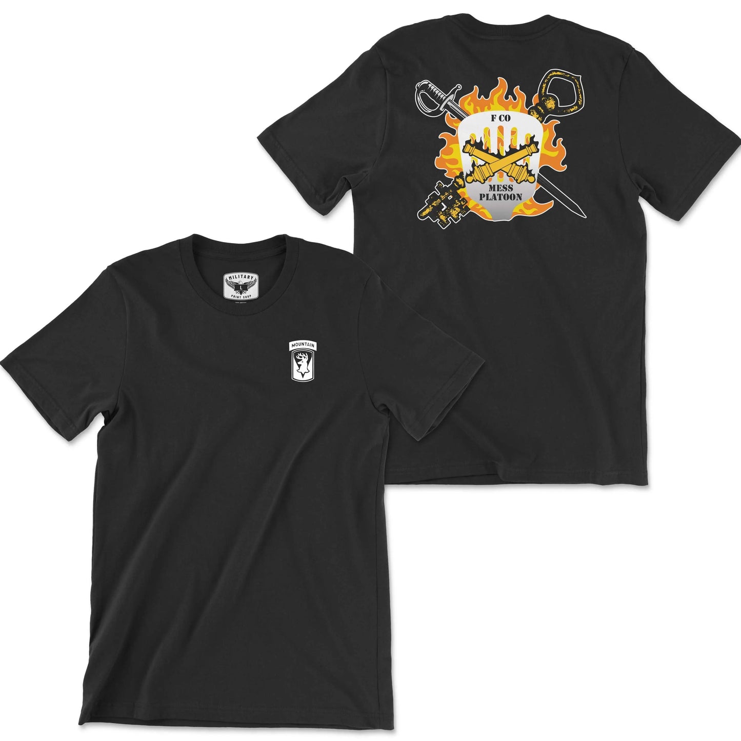 186th F Co Mess Section Black Tee