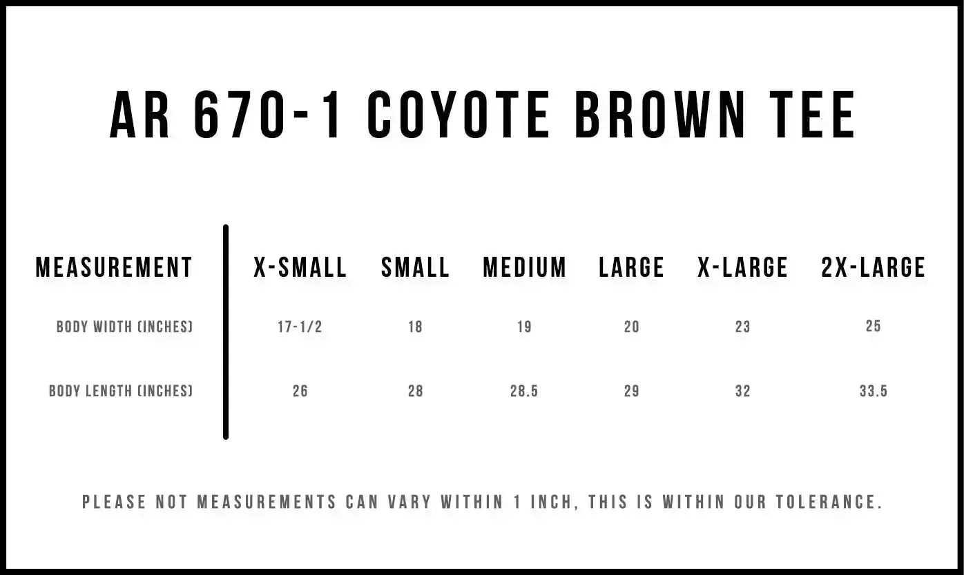 379TH ECC 1st Platoon Coyote Brown Tee